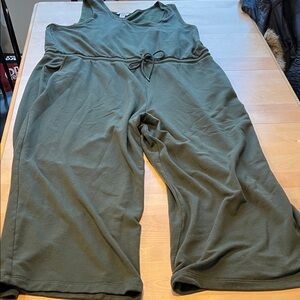 Athleta 3X olive fleece-like jumpsuit